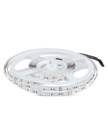 Taśma Led V-Tac Vt-5050 60-Ip20-7 600Led Rgb Smd5050 24V Ip20 7W/M (Sku 212592)
