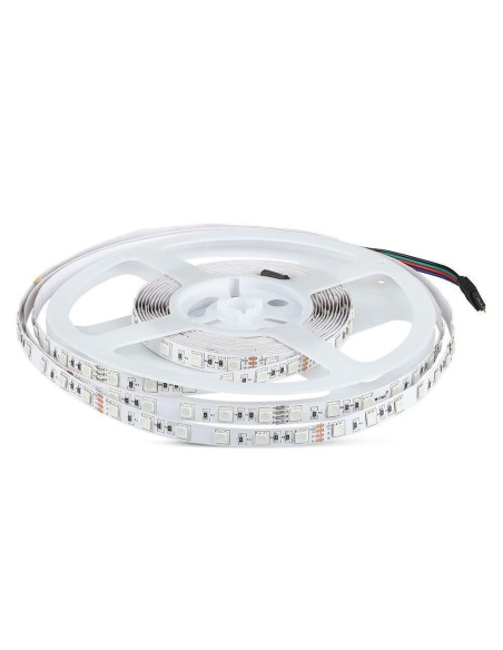Taśma Led V-Tac Vt-5050 60-Ip20-7 600Led Rgb Smd5050 24V Ip20 7W/M (Sku 212592)