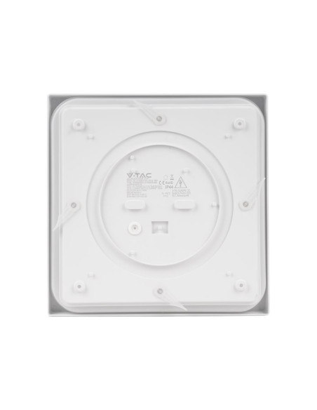 Plafon V-Tac Vt-8624Sw-Sq Natynkowy 24W Led Ip44 30X30Cm Czujnik Ruchu 4000K 2400Lm (Sku 7667) Biały