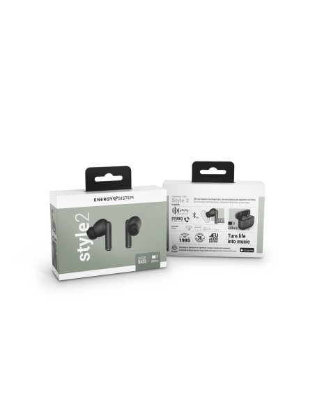 Energy Sistem Style 2 Zestaw Słuchawkowy True Wireless Stereo (Tws) Douszny Połączenia/Muzyka Bluetooth Czarny