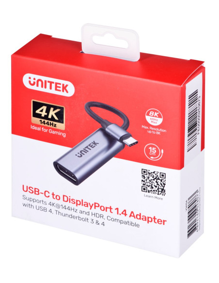 Unitek Adapter Usb-C - Displayport 1.4 8K 60Hz