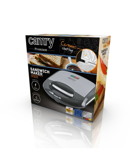 Camry Premium Cr 3018 Toster 700 W Czarny, Srebrny