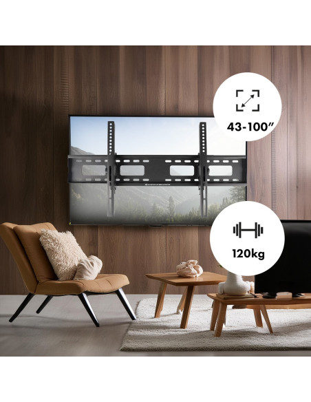 Maclean Uchwyt Do Tv, Max Vesa 800X400, 43-100", 120Kg, Reg. Odchylenia +15°~-15° Mc-422