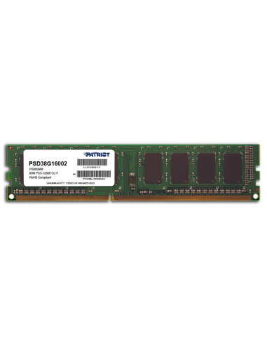 Pamięć Patriot Memory Signature Psd38G16002 (Ddr3 Dimm  1 X 8 Gb  1600 Mhz  Cl11)