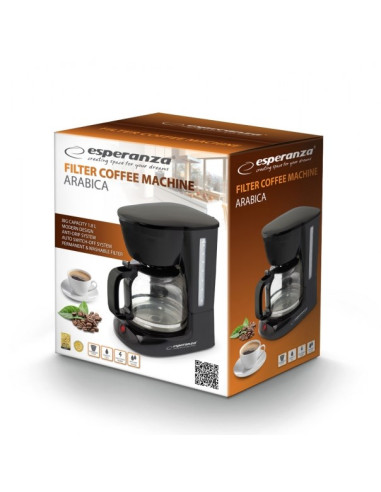 Ekspres Przelewowy Esperanza Arabica Ekc005 (950W  Kolor Czarny)