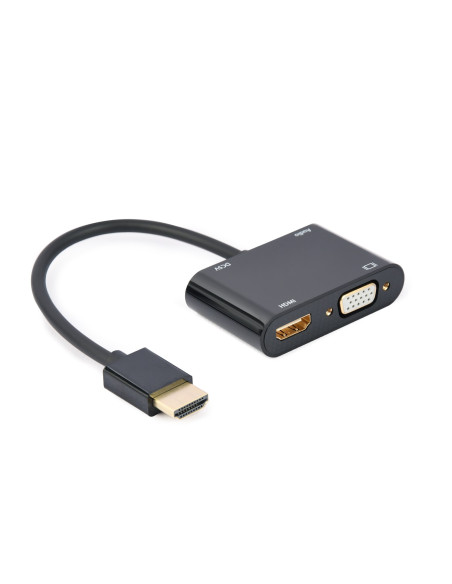 Gembird Adapter Hdmi Męski Do Hdmi Żeński + Vga Żeński Z Audio + Port Zasilania