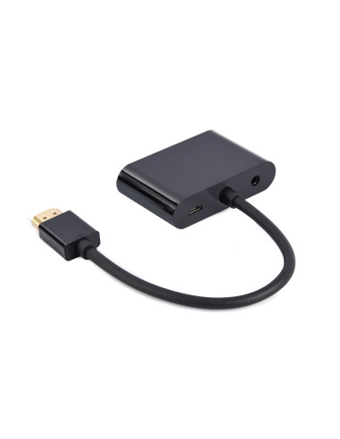 Gembird Adapter Hdmi Męski Do Hdmi Żeński + Vga Żeński Z Audio + Port Zasilania