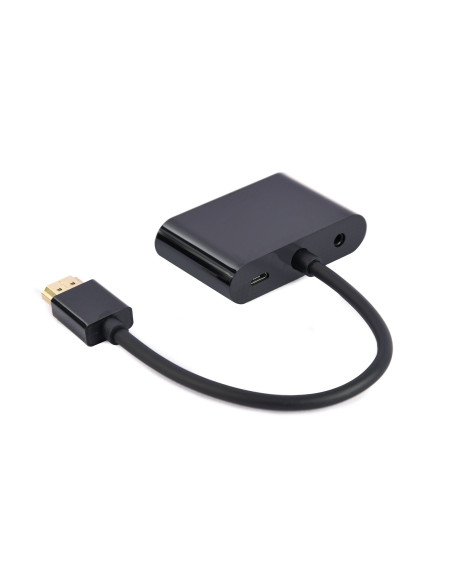 Gembird Adapter Hdmi Męski Do Hdmi Żeński + Vga Żeński Z Audio + Port Zasilania
