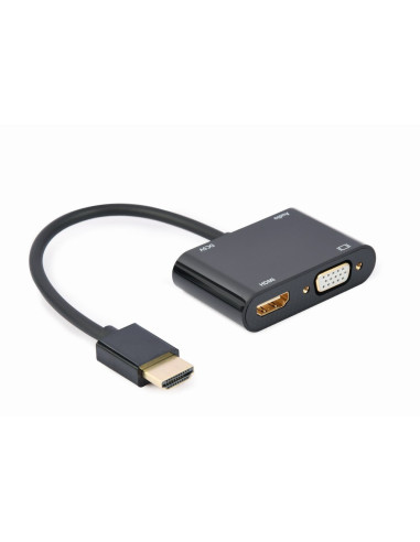 Gembird Adapter Hdmi Męski Do Hdmi Żeński + Vga Żeński Z Audio + Port Zasilania