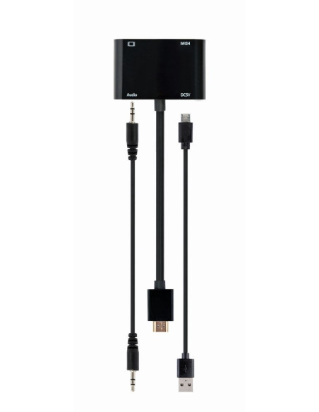 Gembird Adapter Hdmi Męski Do Hdmi Żeński + Vga Żeński Z Audio + Port Zasilania