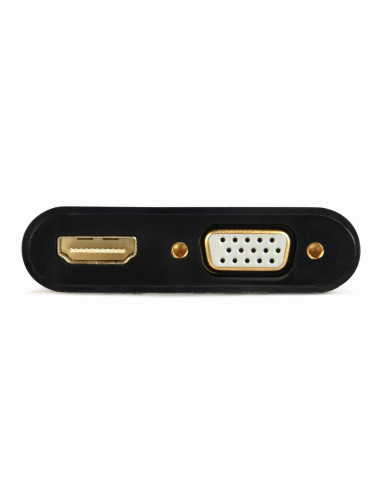 Gembird Adapter Hdmi Męski Do Hdmi Żeński + Vga Żeński Z Audio + Port Zasilania