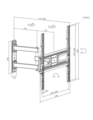 Maclean Uchwyt Do Telewizora 33-55" 35Kg Mc-647N