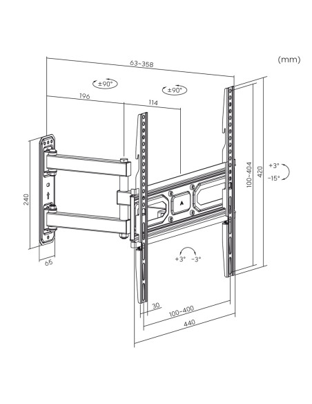Maclean Uchwyt Do Telewizora 33-55" 35Kg Mc-647N