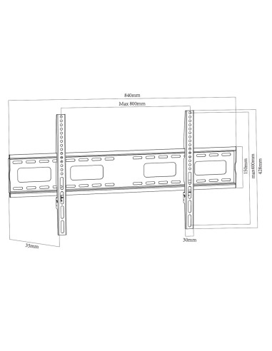 Maclean Uchwyt Do Tv Max Vesa 800X400, 43-120", 120Kg Mc-420