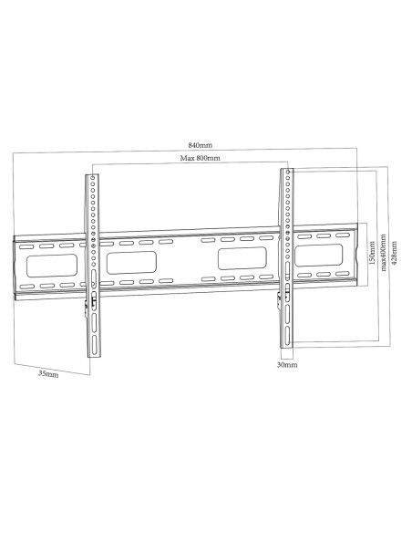 Maclean Uchwyt Do Tv Max Vesa 800X400, 43-120", 120Kg Mc-420