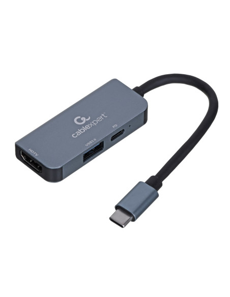 Gembird Multi Adapter Usb Typ-C 3W1 (Hub Usb + Hdmi + Pd)