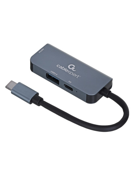 Gembird Multi Adapter Usb Typ-C 3W1 (Hub Usb + Hdmi + Pd)