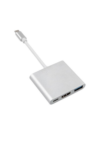 Maclean Adapter Usb 3.1 C-Hdmi 4K + Usb 3.0 + Usb C Mctv-840