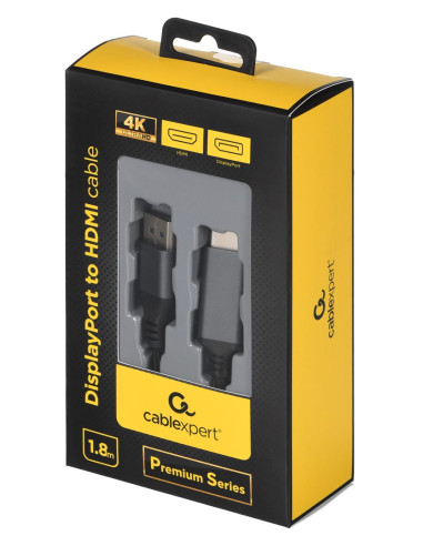 Gembird Kabel Displayport M -  Hdmi M/M 4K, 1.8M