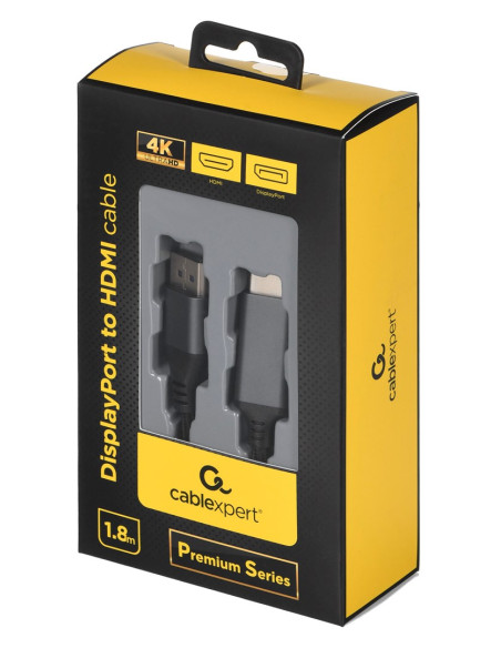 Gembird Kabel Displayport M -  Hdmi M/M 4K, 1.8M