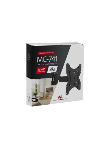Maclean Uchwyt Do Tv Telewizora Lub Monitora, 13-42", 25Kg, Czarny Mc-741