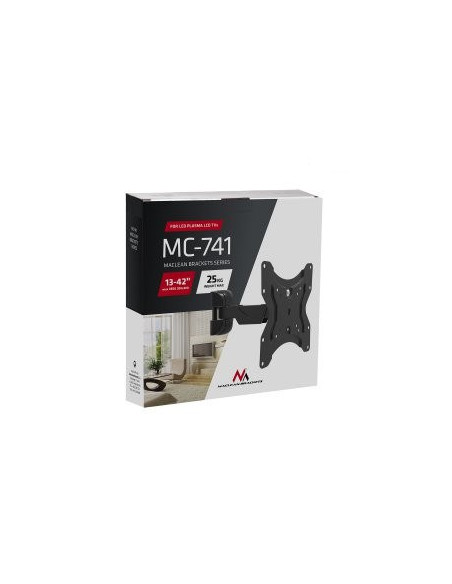 Maclean Uchwyt Do Tv Telewizora Lub Monitora, 13-42", 25Kg, Czarny Mc-741