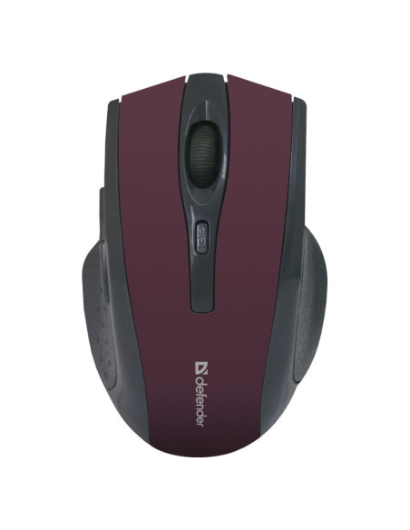 Defender Mysz Bezprzewodowa Accura Mm-665 Rf Burgund 1600Dpi 6P 52668