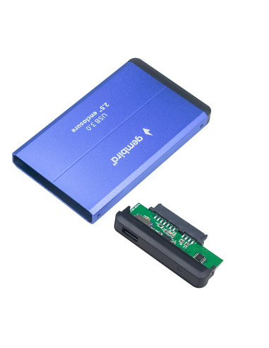Gembird Obudowa Hdd/Ssd Usb 3.0 2.5" Sata, Aluminium, Niebieska