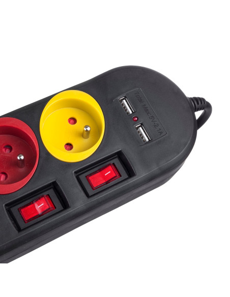 Maclean Listwa Zasilająca 4 Gniazda 2Xusb Mce229B