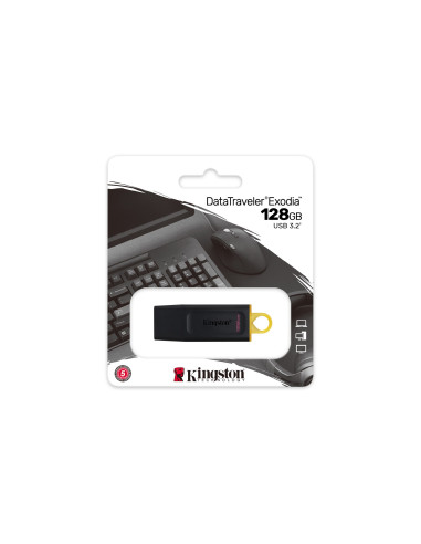 Kingston Flash 128Gb Usb 3.2 Gen1 Datatraveler Exodia (B+Y)