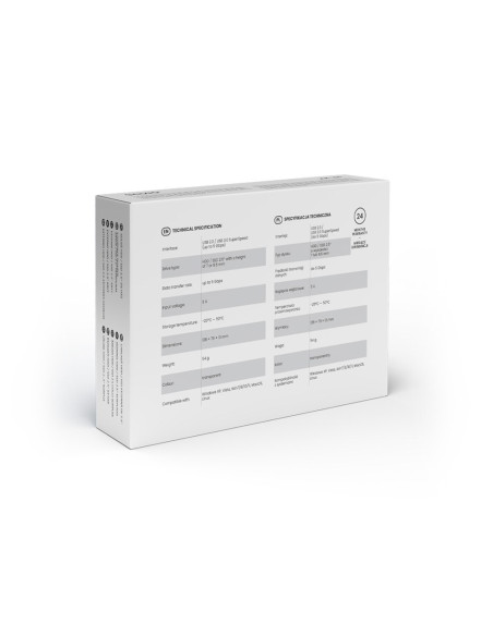 Savio Zewnętrzna Obudowa Na Dysk Hdd/Sdd 2,5", Usb 3.0, Transparentna, Ak-66