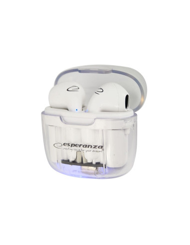 Esperanza Słuchawki Douszne Bluetooth Tws Anthe Whiterdera Eh237W