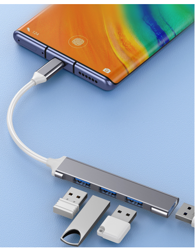 Vakoss Hub Usb-C Tc-4125X 1Xusb 3.0 3Xusb 2.0
