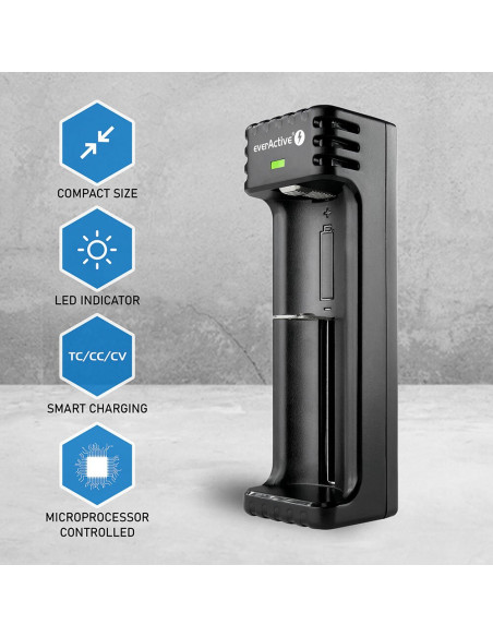 Everactive Ładowarka Do Akumulatorów Cylindrycznych Li-Ion Lc100