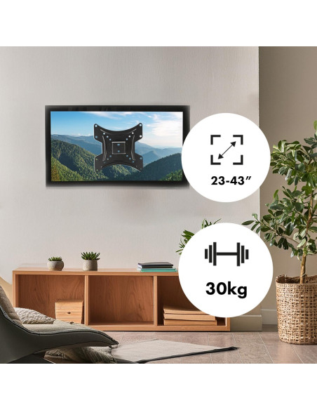 Maclean Uchwyt Do Telewizora Lub Monitoramax. Vesa 200X200, 23-43", 30Kg, Czarny Mc-414