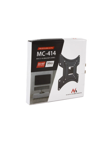 Maclean Uchwyt Do Telewizora Lub Monitoramax. Vesa 200X200, 23-43", 30Kg, Czarny Mc-414