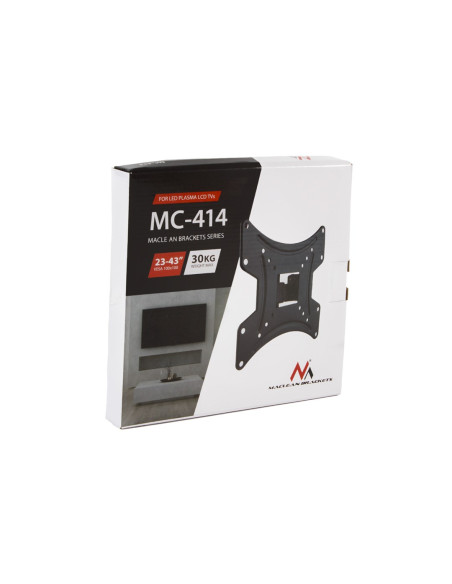 Maclean Uchwyt Do Telewizora Lub Monitoramax. Vesa 200X200, 23-43", 30Kg, Czarny Mc-414