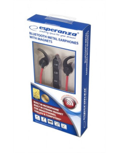 Esperanza Słuchawki Douszne Bluetooth Metalowe Czarne Eh186K 2
