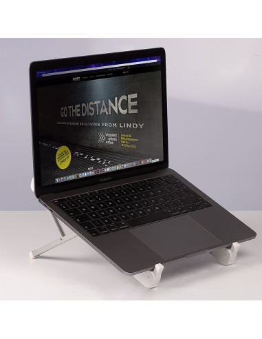 Lindy 20916 Stojak Na Laptop Podstawka Na Notebooka Srebrny, Biały 39,6 Cm (15.6")