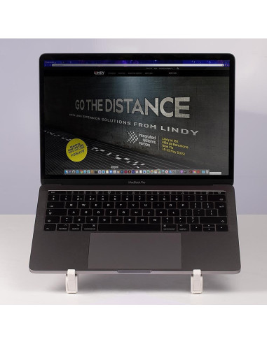 Lindy 20916 Stojak Na Laptop Podstawka Na Notebooka Srebrny, Biały 39,6 Cm (15.6")