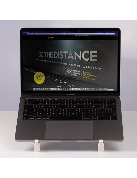 Lindy 20916 Stojak Na Laptop Podstawka Na Notebooka Srebrny, Biały 39,6 Cm (15.6")