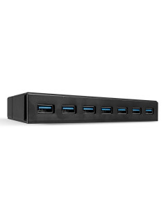 Lindy 43228 Huby I Koncentratory Usb 3.2 Gen 1 (3.1 Gen 1) Type-A 5000 Mbit/S Czarny