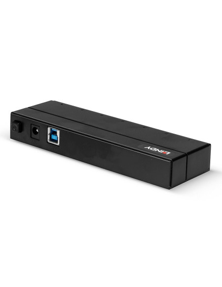 Lindy 43228 Huby I Koncentratory Usb 3.2 Gen 1 (3.1 Gen 1) Type-A 5000 Mbit/S Czarny