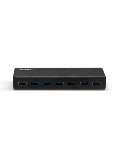 Lindy 43228 Huby I Koncentratory Usb 3.2 Gen 1 (3.1 Gen 1) Type-A 5000 Mbit/S Czarny