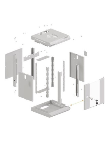 Lanberg Wf11-3304-10S Stojak 4U Szafa Wisząca Szary