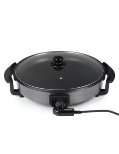 Trójgwiazda | Wielofunkcyjna Patelnia Grillowa | Pz-2964 | Średnica 40 Cm | Grill | 1500 W | Pokrywka W Zestawie | Uchwyt Stały  2