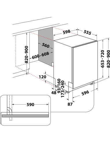 Whirlpool Zmywarka Do Zabudowy - W0I D741A S