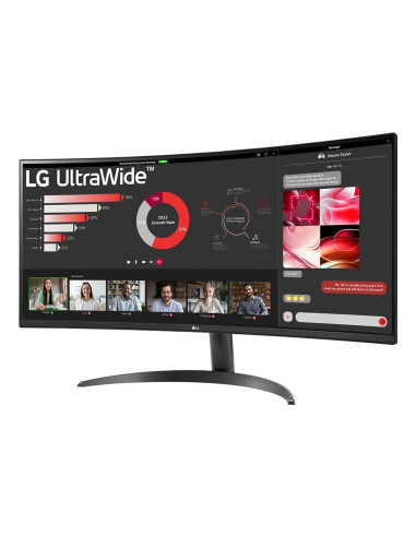 Lg 34Wr50Qk-B Monitor Komputerowy 86,4 Cm (34") 3440 X 1440 Px Wide Quad Hd Czarny