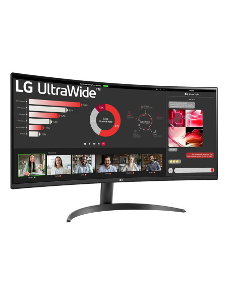 Lg 34Wr50Qk-B Monitor Komputerowy 86,4 Cm (34") 3440 X 1440 Px Wide Quad Hd Czarny