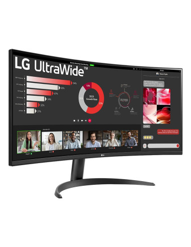 Lg 34Wr50Qk-B Monitor Komputerowy 86,4 Cm (34") 3440 X 1440 Px Wide Quad Hd Czarny